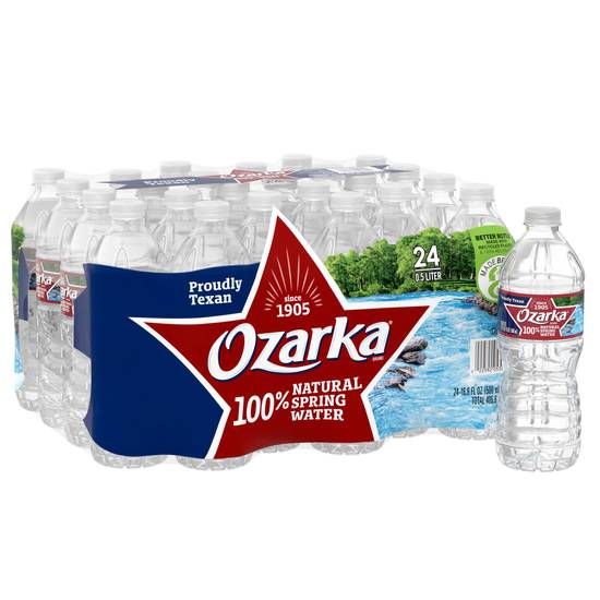 Order Ozarka 100% Natural Spring Water Plastic Bottle 16.9 OZ, 24CT food online from Cvs store, MARTINEZ on bringmethat.com