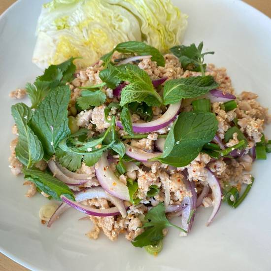 Order 16. Larb Salad ￼	 food online from Hot Thai Restaurant store, Los Angeles on bringmethat.com