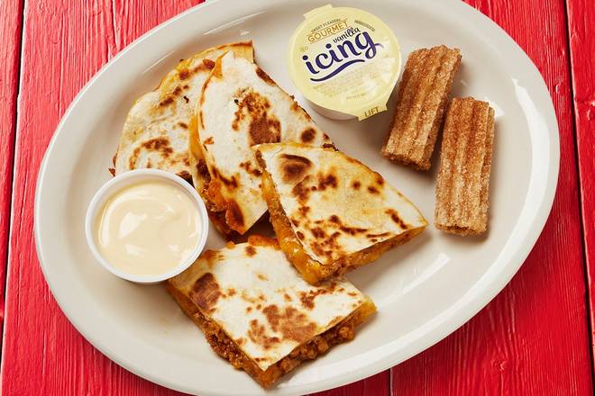 Order Kids' Ground Beef Quesadilla food online from Fuzzy's Taco Shop store, Lakeland on bringmethat.com