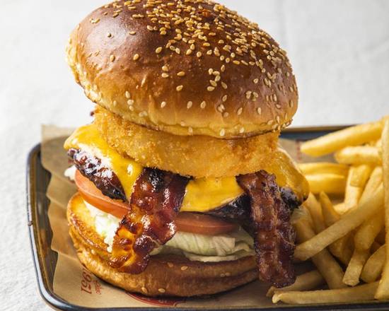 Order BBQ Bacon Cheeseburger food online from Hof Hut store, Torrance on bringmethat.com