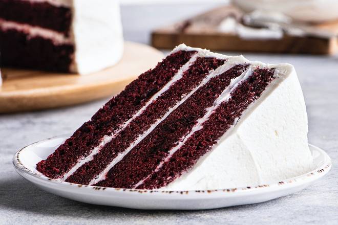 Order Red Velvet Cake Slice food online from Newk's Eatery store, Murfreesboro on bringmethat.com