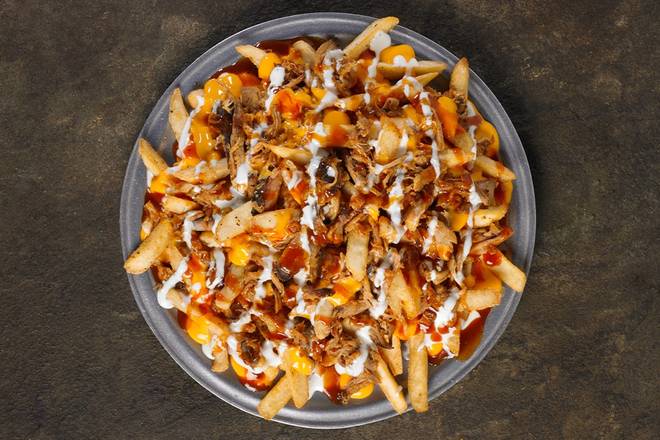 Order LOADED BBQ SHACK FRIES food online from Shane's Rib Shack store, Marrero on bringmethat.com