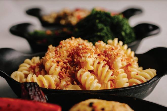 Order Baked Mac & Cheese - available 3pm-9pm food online from Pinstripes store, North Bethesda on bringmethat.com