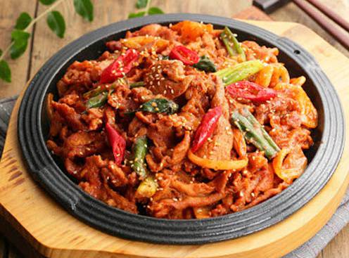 Order Spicy Pork (제육볶음) (for 2) food online from Ohmani Bap store, Mason on bringmethat.com