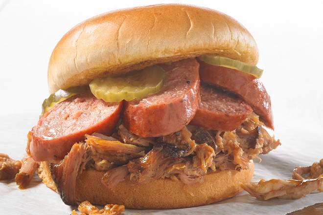 Order SAUSAGE STACK SANDWICH® food online from Shane's Rib Shack store, Marrero on bringmethat.com