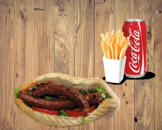 Menu sandwich merguez
