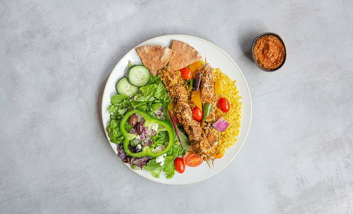 Order Spicy Chicken Kabobs food online from Zoes Kitchen store, Nashville on bringmethat.com
