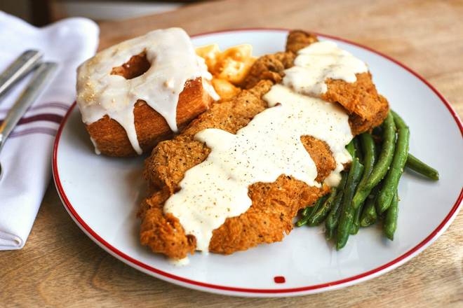 Order Chicken Fried Steak & Glazed Donut food online from Founding Farmers Tysons store, Providence on bringmethat.com