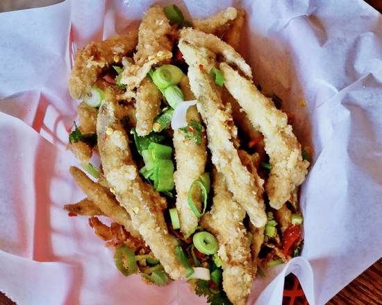 Order Roasted Garlic Smelts food online from Gan Bei store, Seattle on bringmethat.com