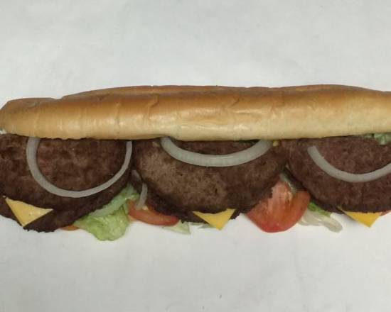 Order (12") whole cheeseburger  food online from Kenny's Sub Shop store, Beltsville on bringmethat.com