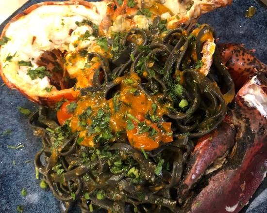 Order Squid inc Linguine w  Main Lobster food online from Caffe Di Mauro store, Miami Beach on bringmethat.com