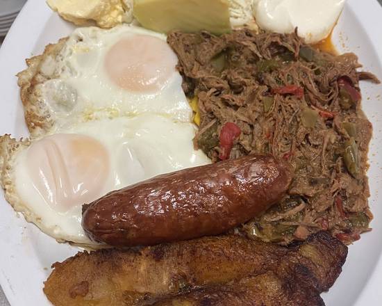 Order Desayuno A. One Con Todo food online from Arepa One store, Hialeah on bringmethat.com