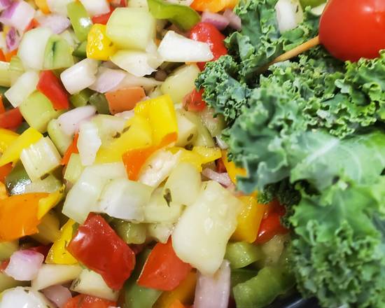 Order Israeli Salad (1 LB) food online from Long Island Bagel Cafe store, Bellmore on bringmethat.com