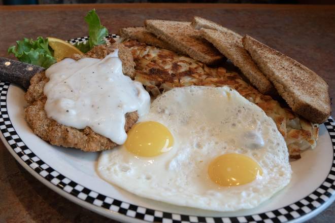 Order Chicken Fried Steak & Eggs food online from Black Bear Diner store, Rohnert Park on bringmethat.com