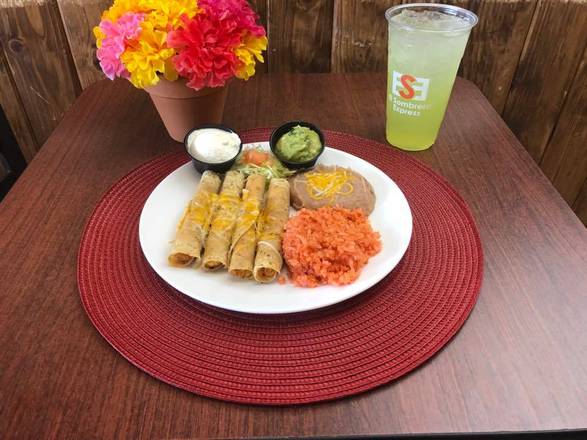 Order Rolled Tacos food online from El Sombrero Express store, Las Cruces on bringmethat.com
