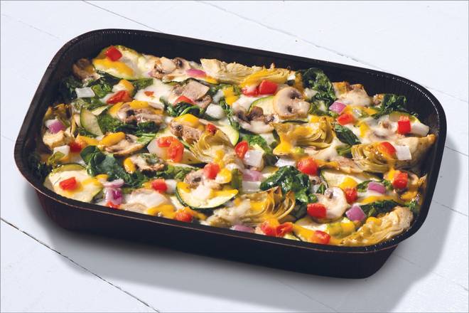Order Gourmet Vegetarian (Keto Friendly) - Baking Required food online from Papa Murphys Take N Bake Pizza store, Oklahoma City on bringmethat.com