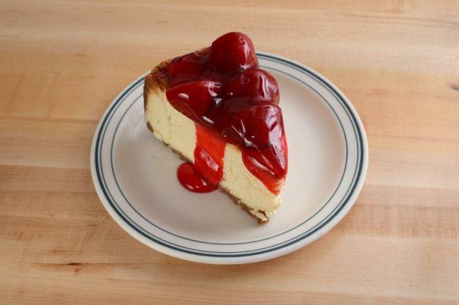 Order Strawberry-Topped New York Cheesecake food online from Brent Deli store, Westlake Village on bringmethat.com