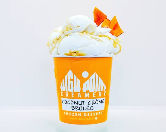 Order Coconut Crème Brûlée (Pint) food online from High Point Creamery store, Denver on bringmethat.com