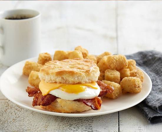 Order Bacon, Egg & Cheese Biscuit Combo food online from Huddle House store, Cleveland on bringmethat.com