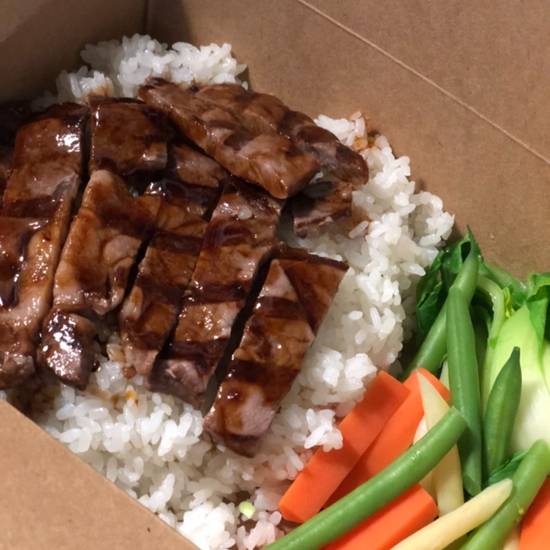 Order Rib Eye Beef Teriyaki Bowl food online from K-ZO Restaurant store, Culver City on bringmethat.com