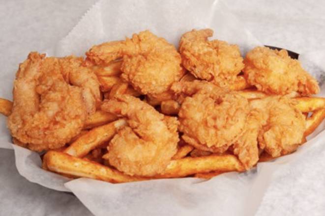 Order Fried Shrimp Basket (8 pcs) food online from The Juicy Crab store, Jacksonville on bringmethat.com