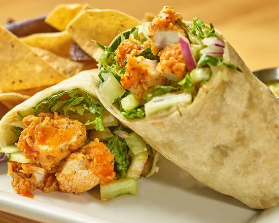 Order Buffalo Chicken Wrap food online from HS Green store, Houston on bringmethat.com