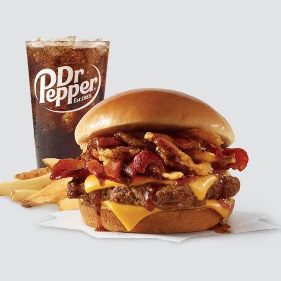 Order Bourbon Bacon Cheeseburger Combo food online from Wendy'S store, Quakertown on bringmethat.com