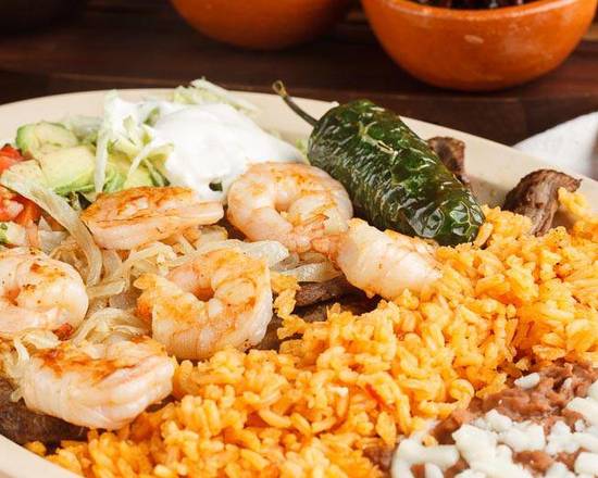 Order Carne Asada Con Camarones food online from El Mercadito Mexican Restaurant store, Memphis on bringmethat.com
