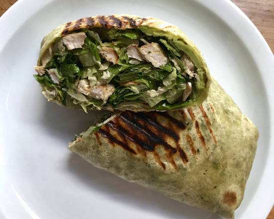 Order Chicken Avocado Caesar Wrap food online from V Cafe store, Los Angeles on bringmethat.com