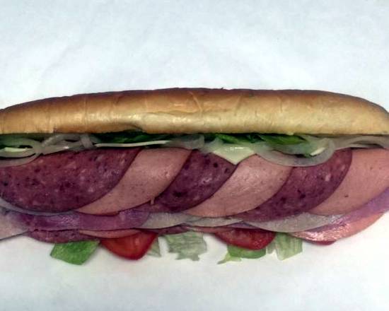 Order (12") whole cold cut (turkey ham baloney salami & white cheese  food online from Kenny's Sub Shop store, Beltsville on bringmethat.com