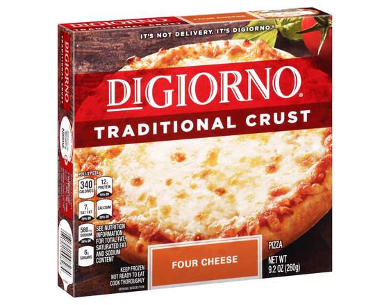 Order Digiorno Traditional Crust 4 Cheese Pizza 9.2 oz food online from Bay Supermarket store, Miami Beach on bringmethat.com