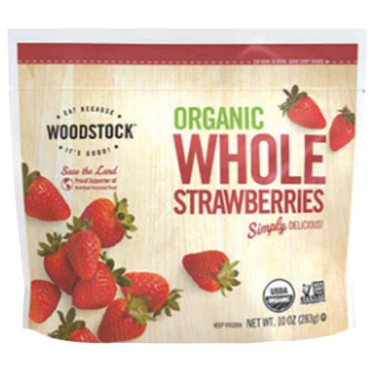 Order Woodstock Organic Frozen Whole Strawberries 10oz food online from Everyday Needs by Gopuff store, St. Petersburg on bringmethat.com