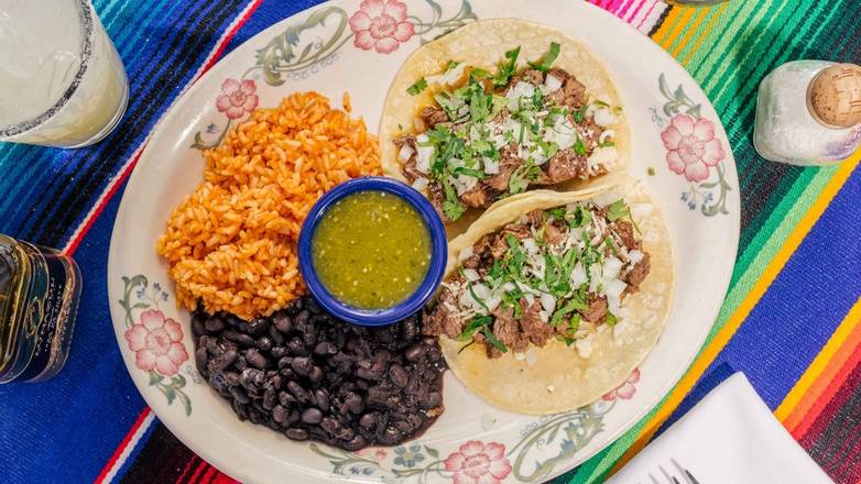Order Carne Asada Taco Plate food online from El Camino store, Seattle on bringmethat.com