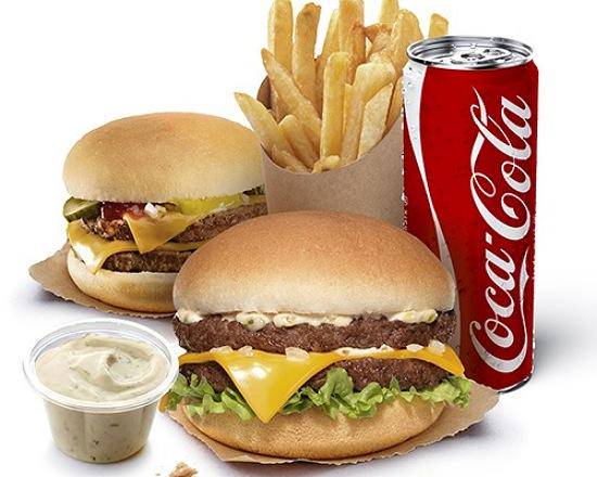 Menu Double Cheeseburger + Double Cheeseburger