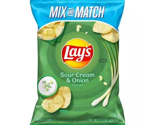Order Lays Sour Cream & Onion (16 oz) food online from Shell store, Tampa on bringmethat.com