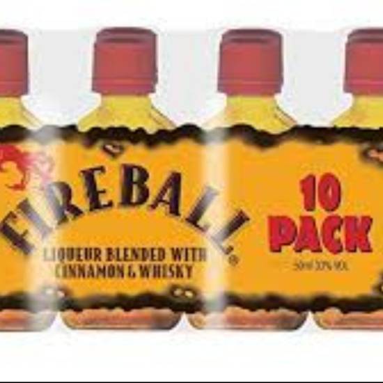 Order Fireball  CINNAMON WHISKY 10 PACK food online from The Village Store store, San Diego on bringmethat.com