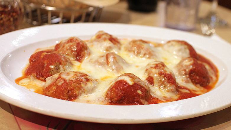 Order Meatball Parmigiana Platter food online from Mama Theresa's store, Westbury on bringmethat.com