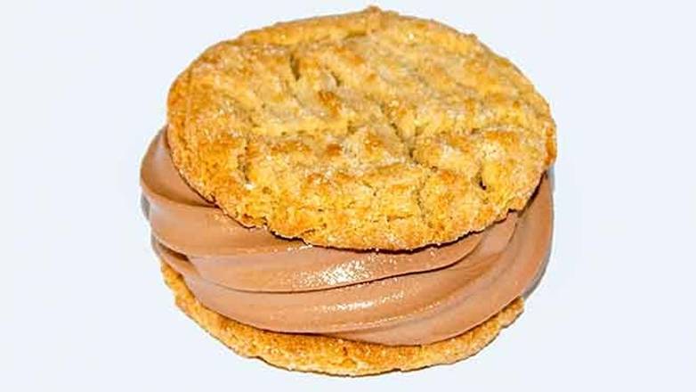 Order Peanut Butter Cookies & Chocolate Frozen Yogurt Sandwich food online from Yogurt Brothers store, Westminster on bringmethat.com