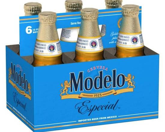 Order Modelo Especial, 6pk-12oz bottle glass beer (4.40% ABV) food online from Fresko Market store, Miami on bringmethat.com
