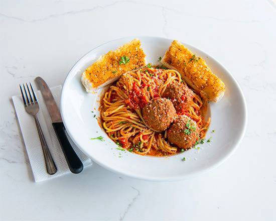 Order Spaghetti Meatballs food online from Greco Pizzeria store, Los Angeles on bringmethat.com