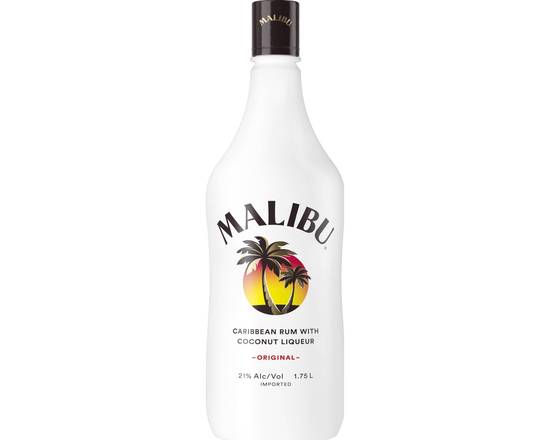 Order Malibu, 1.75L rum (21.0% ABV) food online from Golden Ox Liquors store, Saint Augustine on bringmethat.com