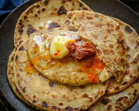 Order Aalu Paratha (Potato stuffing Flatbread)  food online from Hadi Restaurant store, New York on bringmethat.com