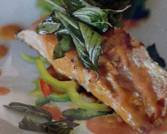 Order Salmon Shoo-Shee food online from The Blue Elephant Restaurant store, Saint Louis on bringmethat.com