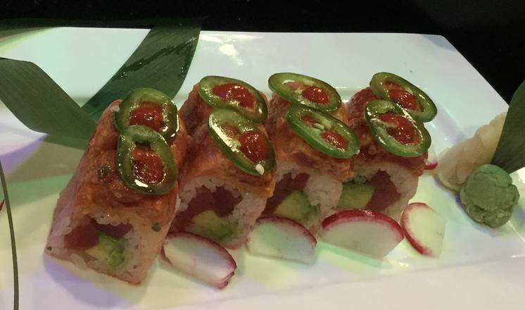 Order Fire Tuna Roll food online from Sushi Bear Sushi & Grill store, Jacksonville on bringmethat.com