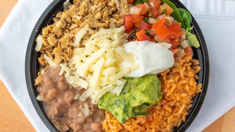 Order Meat Burrito Bowl food online from Tacos Por Favor store, Santa Monica on bringmethat.com
