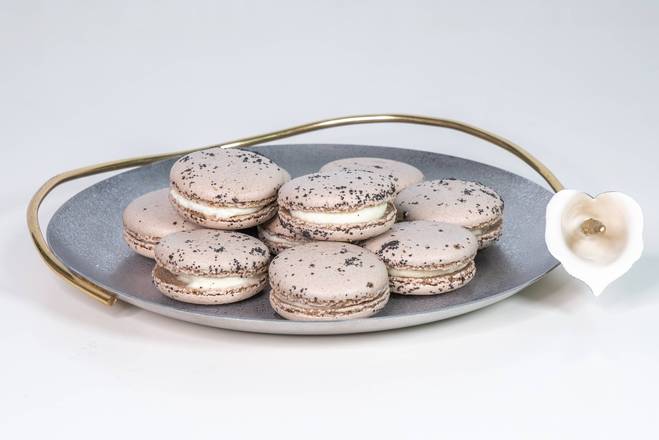Order Cookies 'N' Cream Macarons - 1 Dozen food online from Lb Cake Stop store, Baldwin Park on bringmethat.com