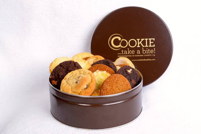 Order Premium Variety Tin (25 pcs) food online from Cookie...take a bite store, Santa Rosa on bringmethat.com