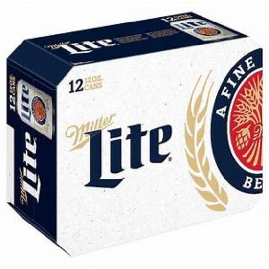 Order MILLER LITE 12PK-12OZ CANS food online from Rocky Liquor store, Claremont on bringmethat.com