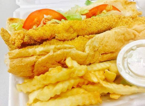 Order Fish Poboy food online from Da White House Food Truck store, New Orleans on bringmethat.com