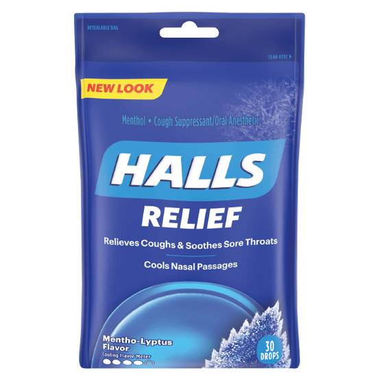 Order Halls Mentho-Lyptus Bag 30ct food online from Casey store, Elkhart on bringmethat.com